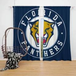 Florida Panthers Professional NHL Hockey Team Window Curtain