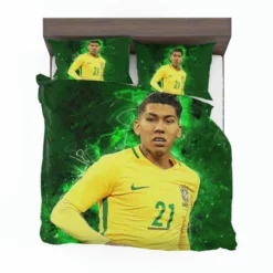 Focused Football Player Roberto Firmino Bedding Set 1