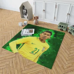 Focused Football Player Roberto Firmino Rug 1