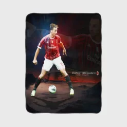 Focused Football Zlatan Ibrahimovic Fleece Blanket 1