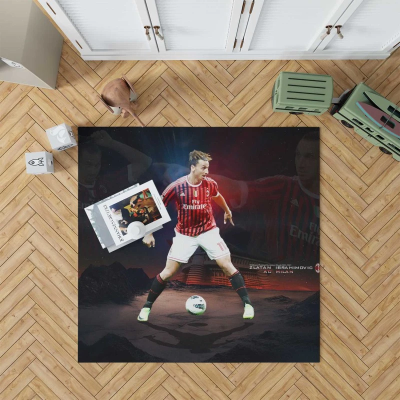 Focused Football Zlatan Ibrahimovic Rug