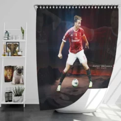 Focused Football Zlatan Ibrahimovic Shower Curtain