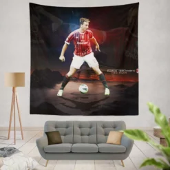 Focused Football Zlatan Ibrahimovic Tapestry