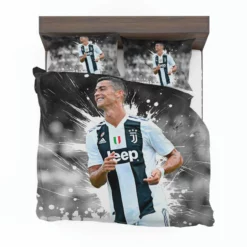 Focused Juve Football Player Cristiano Ronaldo Bedding Set 1