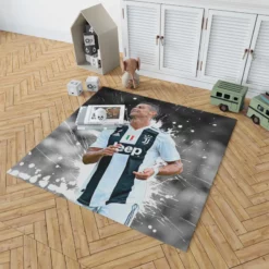 Focused Juve Football Player Cristiano Ronaldo Rug 1