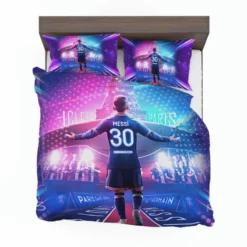 Focused PSG Football Player Lionel Messi Bedding Set 1