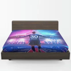 Focused PSG Football Player Lionel Messi Fitted Sheet 1