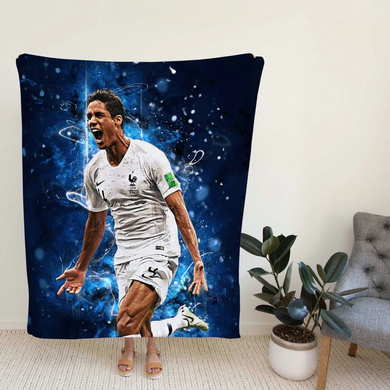 Football Player Raphael Varane  France Fleece Blanket