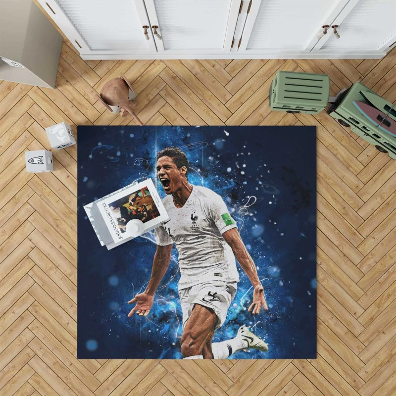 Football Player Raphael Varane  France Rug