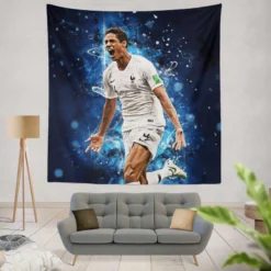 Football Player Raphael Varane  France Tapestry