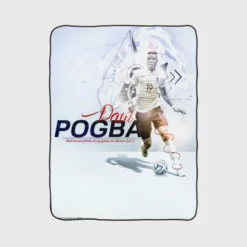 France Football Player Paul Pogba Fleece Blanket 1