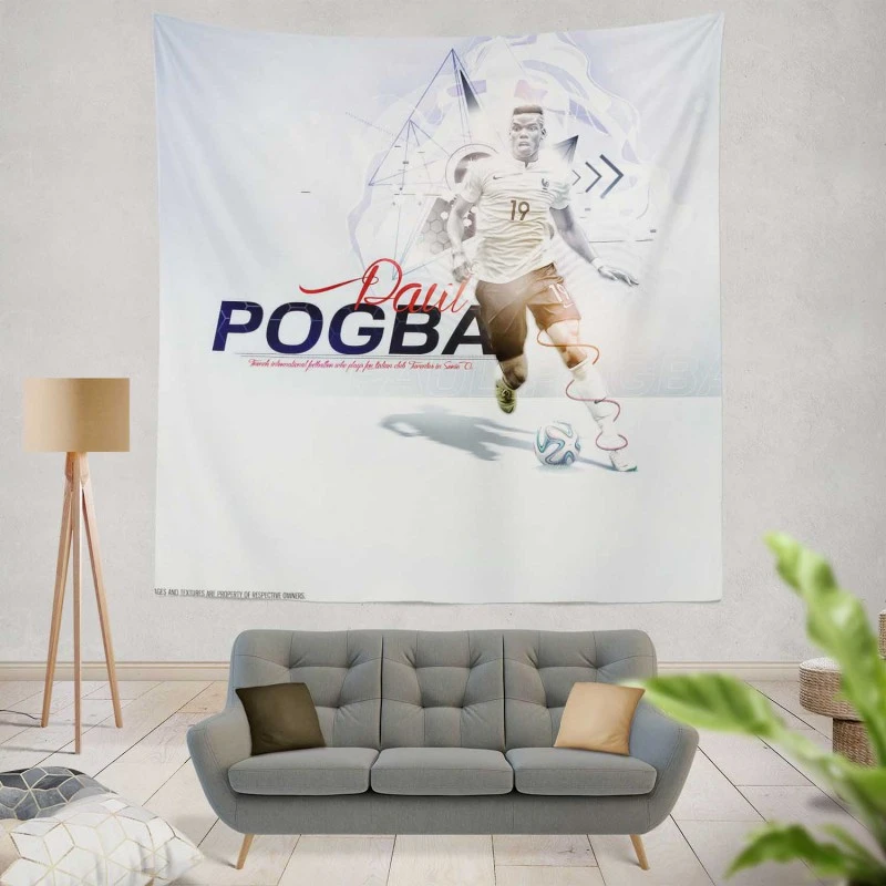 France Football Player Paul Pogba Tapestry