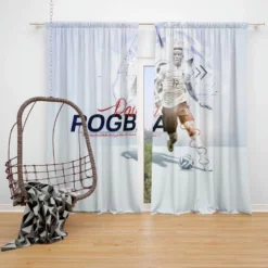 France Football Player Paul Pogba Window Curtain