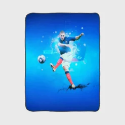 French Football Player Karim Benzema Fleece Blanket 1