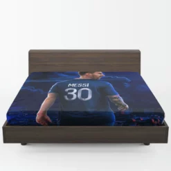 French League Cups Footballer Lionel Messi Fitted Sheet 1