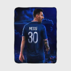 French League Cups Footballer Lionel Messi Fleece Blanket 1