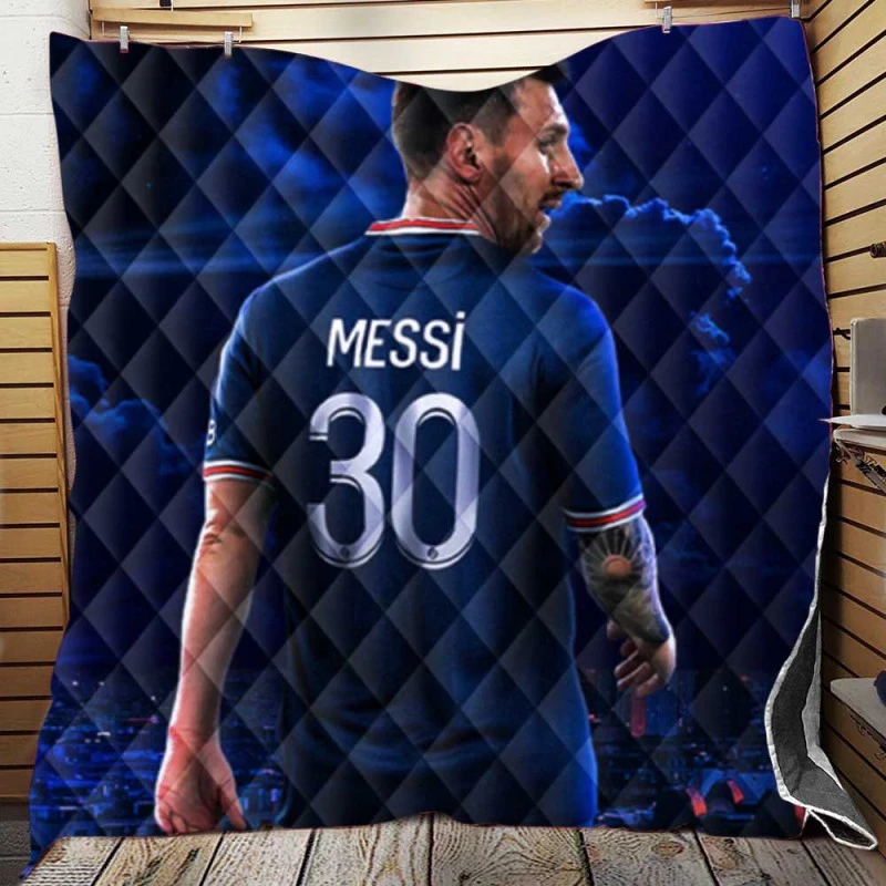 French League Cups Footballer Lionel Messi Quilt Blanket