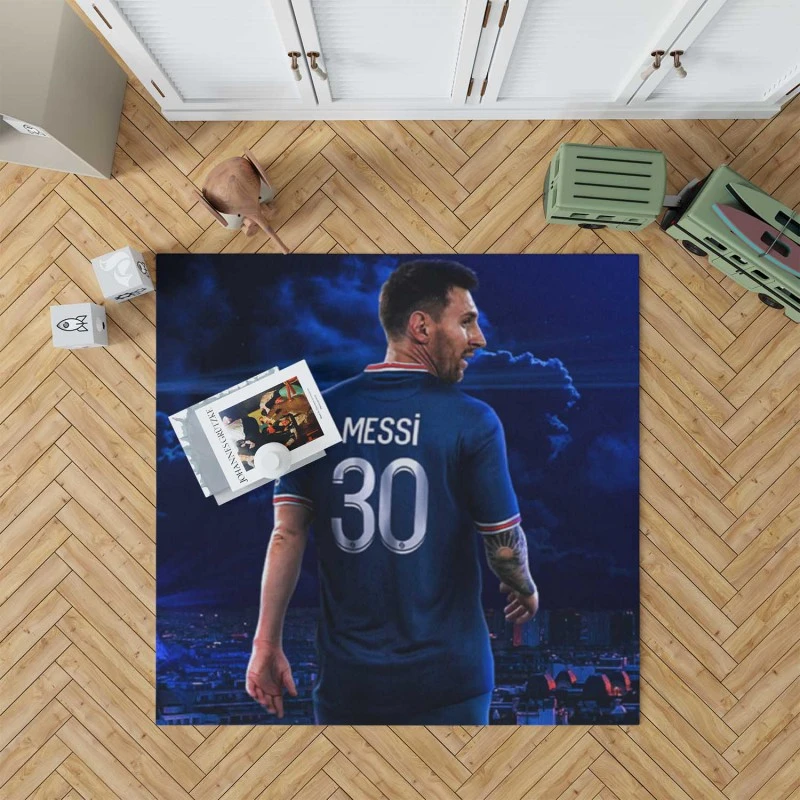 French League Cups Footballer Lionel Messi Rug