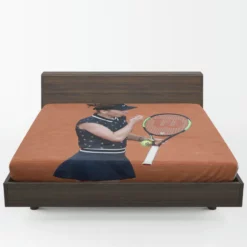 French Open Tennis Player Simona Halep Fitted Sheet 1