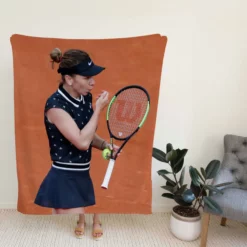 French Open Tennis Player Simona Halep Fleece Blanket