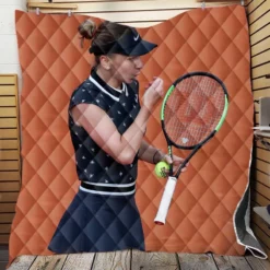 French Open Tennis Player Simona Halep Quilt Blanket