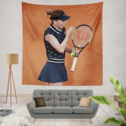 French Open Tennis Player Simona Halep Tapestry