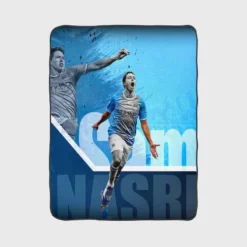 French Soccer Player Samir Nasri Fleece Blanket 1