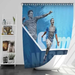 French Soccer Player Samir Nasri Shower Curtain