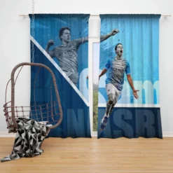 French Soccer Player Samir Nasri Window Curtain