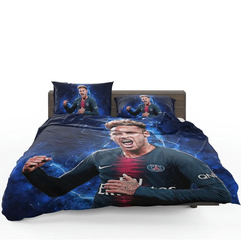 French Super Cup Soccer Player Neymar Bedding Set