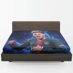 French Super Cup Soccer Player Neymar Fitted Sheet 1