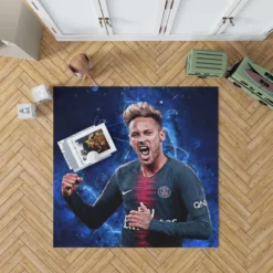 French Super Cup Soccer Player Neymar Rug