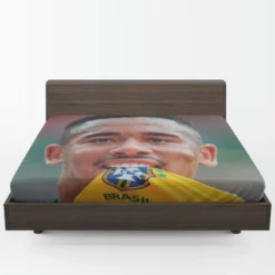 Gabriel Jesus Brazilian Top Ranked Football Player Fitted Sheet 1