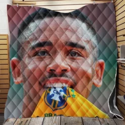 Gabriel Jesus Brazilian Top Ranked Football Player Quilt Blanket