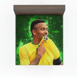 Gabriel Jesus Exciting Brazilian Forward Player Fitted Sheet