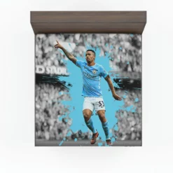 Gabriel Jesus FA Cup Football Player Fitted Sheet