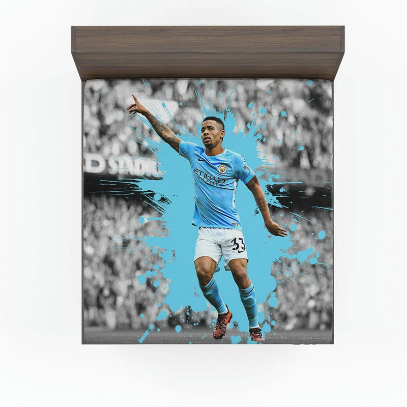 Gabriel Jesus FA Cup Football Player Fitted Sheet