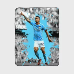 Gabriel Jesus FA Cup Football Player Fleece Blanket 1