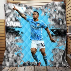 Gabriel Jesus FA Cup Football Player Quilt Blanket