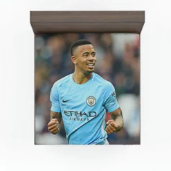 Gabriel Jesus Famous Manchester City Football Player Fitted Sheet