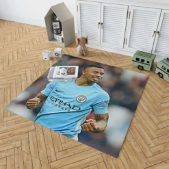 Gabriel Jesus Famous Manchester City Football Player Rug 1