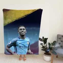 Gabriel Jesus Manchester City Football Player Fleece Blanket