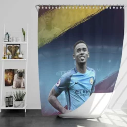 Gabriel Jesus Manchester City Football Player Shower Curtain