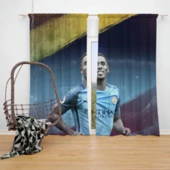 Gabriel Jesus Manchester City Football Player Window Curtain