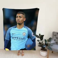 Gabriel Jesus Popular Manchester City Football Player Fleece Blanket