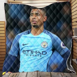Gabriel Jesus Popular Manchester City Football Player Quilt Blanket