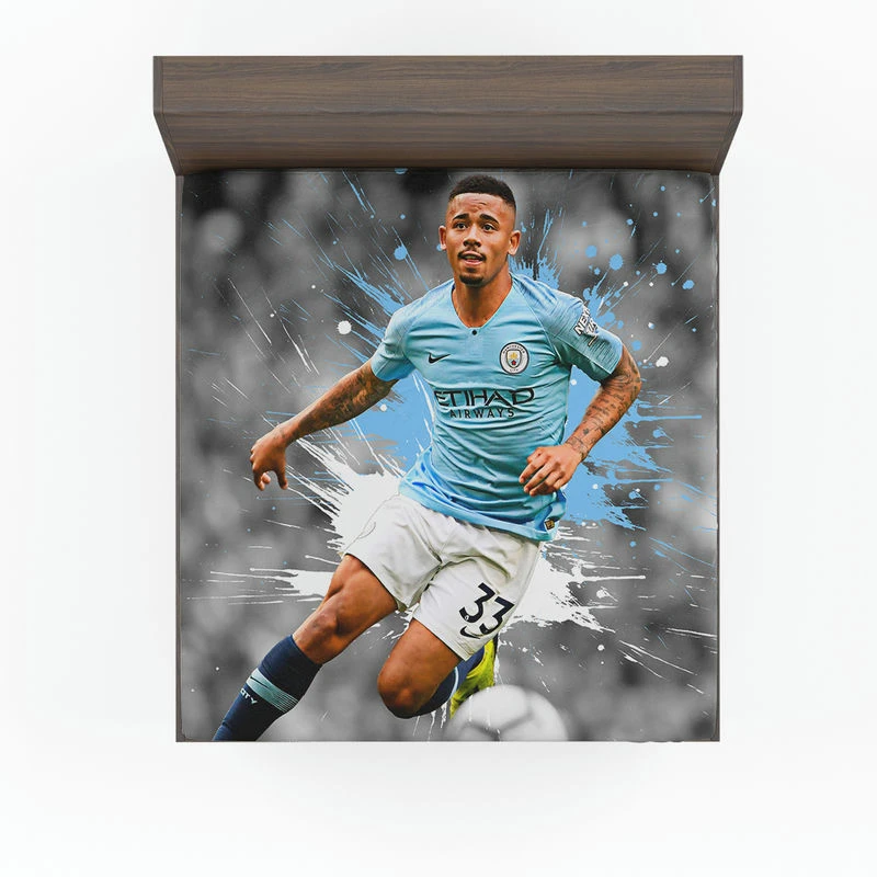 Gabriel Jesus Premier League Football Player Fitted Sheet