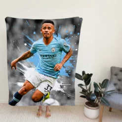 Gabriel Jesus Premier League Football Player Fleece Blanket