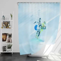 Gareth Bale  Officiel Real Madrid Football Player Shower Curtain