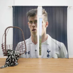 Gareth Bale Populer Welsh Soccer Player Window Curtain